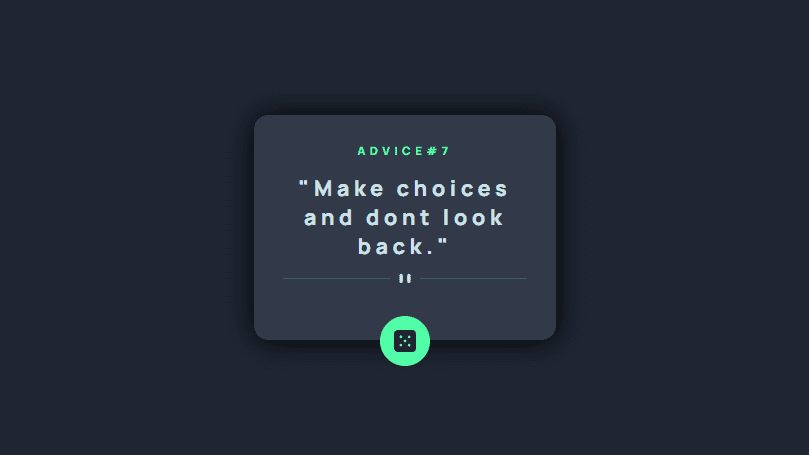 Advice generator app proyecto